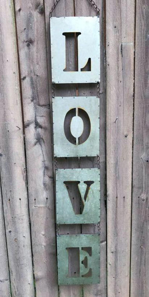 Metal Wall "Love" Hanging Sign