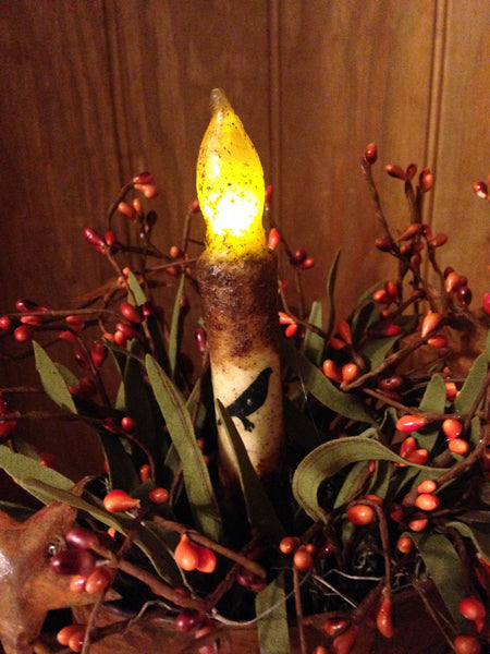 Fall Primitive Crow Tin Arrangement