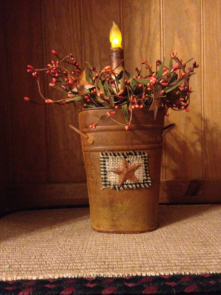 Fall Primitive Crow Tin Arrangement