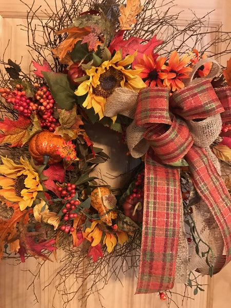 Harvest Wreath 26"x26"